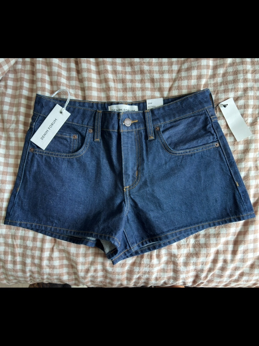 Denim Forum Dark Blue Alyssa Jean Shorts
